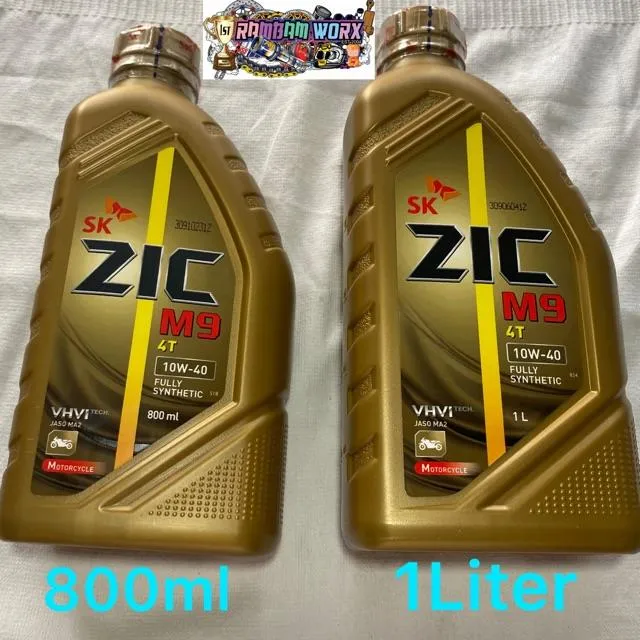 Zic M9 4T 10w 40 Fully Synthetic Motor Oil 800ml 1Liter Lazada PH