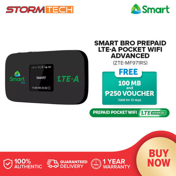 Smart Bro Prepaid Lte A Pocket Wifi Advanced Zte Mf Rs Lazada Ph