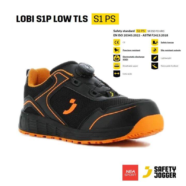 ลขสทธแท SAFETY JOGGER LOBI S1P LOW TLS รองเทาเซฟต หวเหลก