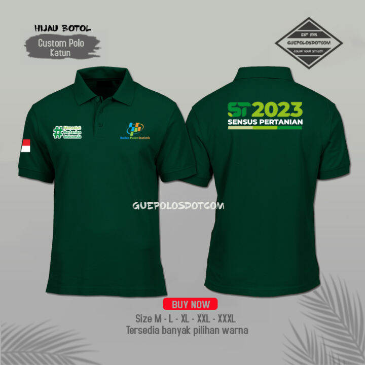 TYPE 2 POLO SHIRT BPS MENCATAT PERTANIAN INDONESIA KAOS BADAN PUSAT