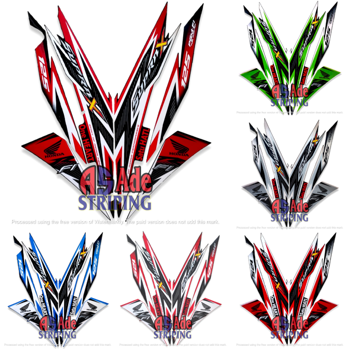 Stiker Striping Lis Body Motor Honda Supra X Fi Standar Full