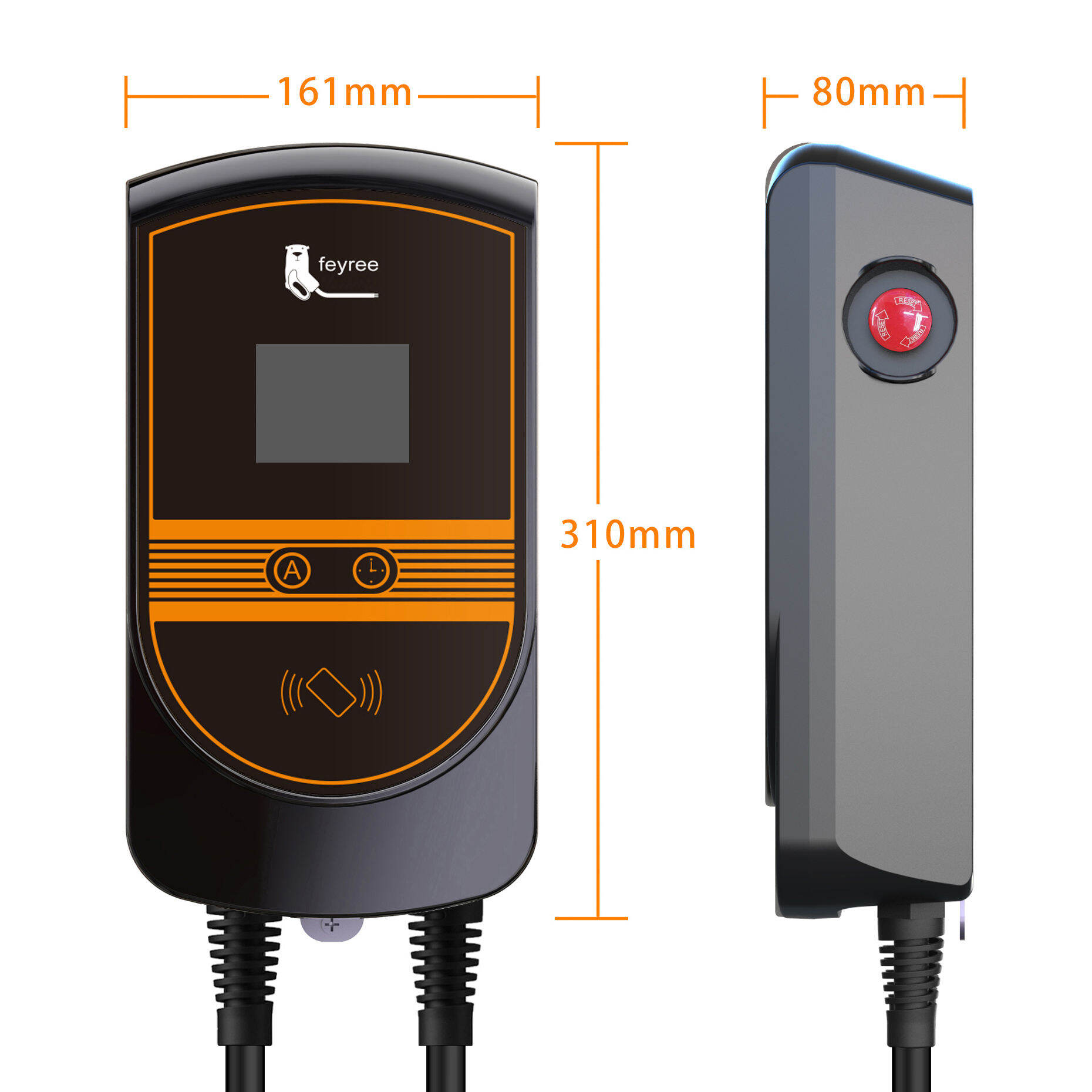 Feyree EV Charger type 2 Wall Charger EV ทชารจรถไฟฟา Wallmounted