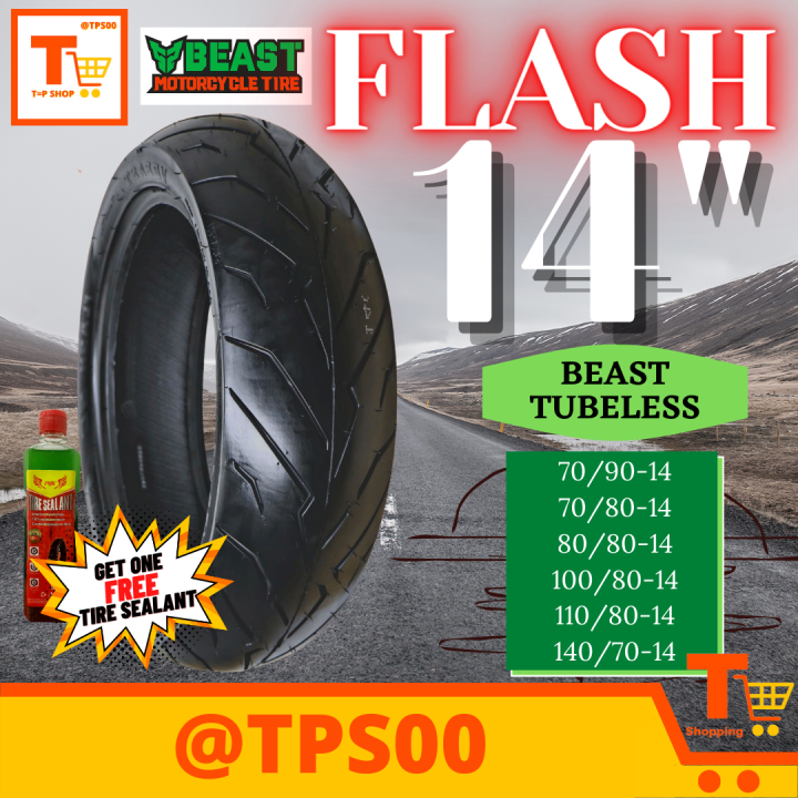 BEAST TUBELESS TIRE FLASH By 14 9414 Lazada PH