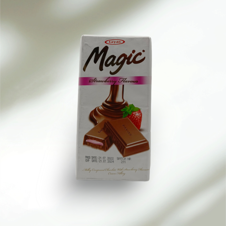 Turkey Tayas Magic Milk Chocolate With Strawberry Cream Filling 80