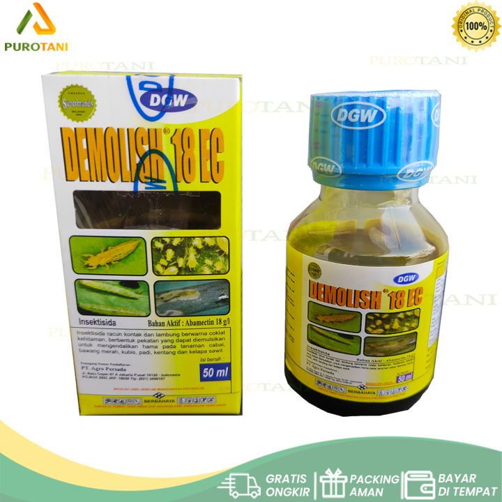 Insektisida Demolish 16 EC Abamectin 18 G L 50ML Abamektin Obat Thrips