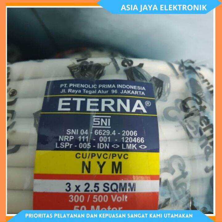 Eterna Kabel Listrik Nym X Mm Isi Kawat Tembaga Murni Harga Per