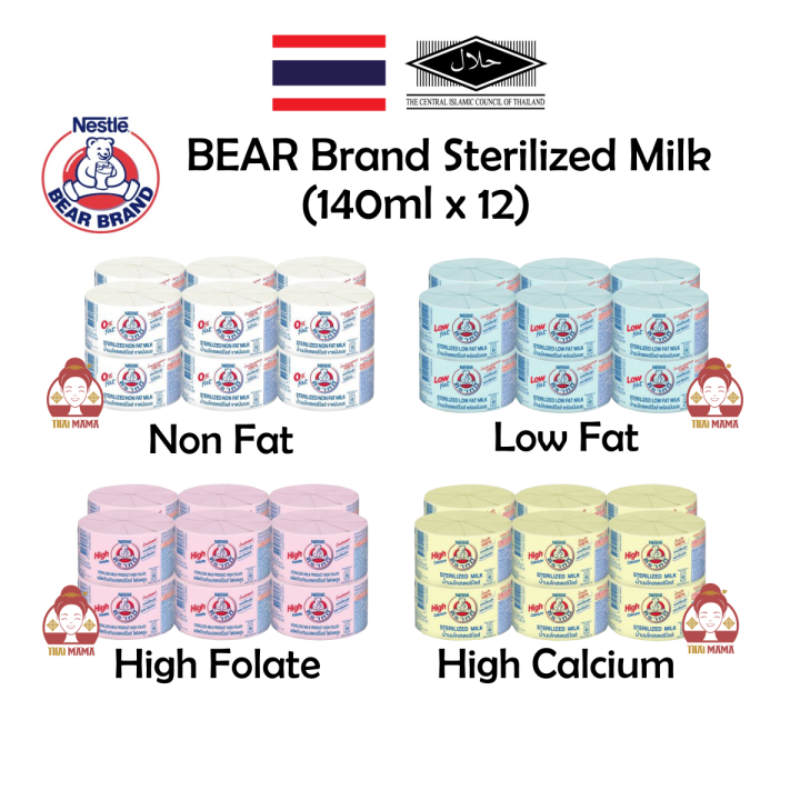 Nestle Bear Brand Sterilized Milk Ml X Non Fat Low Fat High