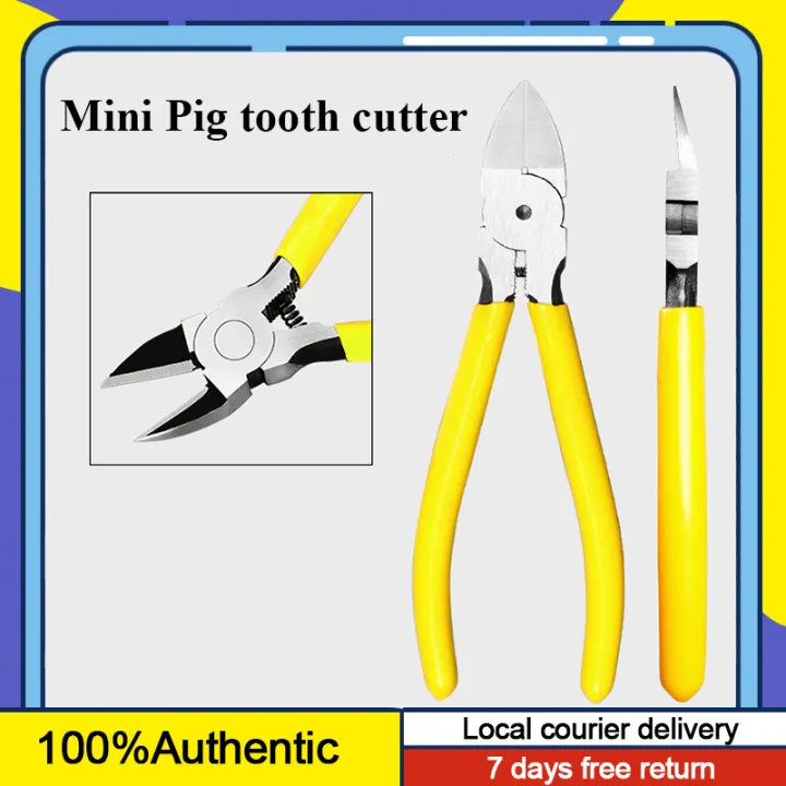 Yellow Mini Pig Tooth Cutter Stainless Steel Forceps Piglets Teeth