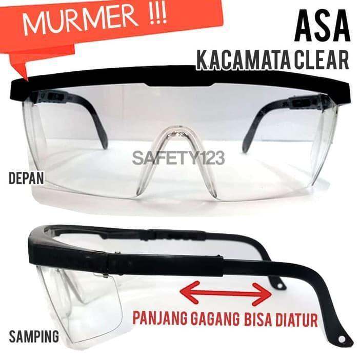 Asa Kacamata Safety Glasses Kaca Mata Kerja Gerinda Murah Clear Benin