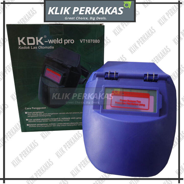 Kedok Las Otomatis KDK WELD Automatic Welding Helmet Lazada Indonesia