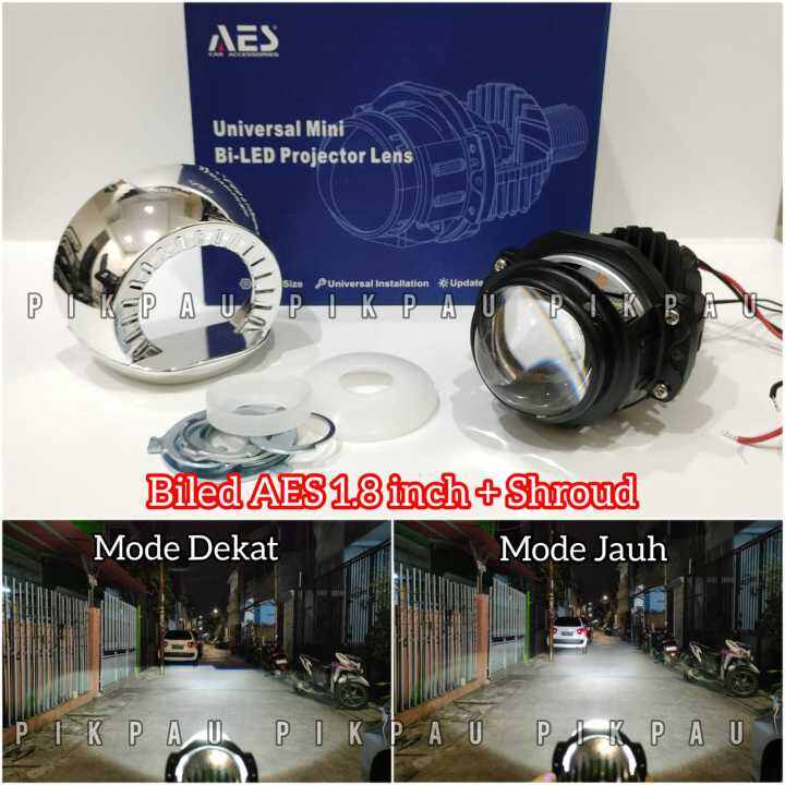 Lampu Led Biled Aes Original Bull Aes 1 8 Inch Dengan Shroud Bawaan A1