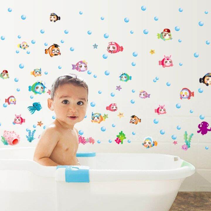 Wall Sticker Stiker Dinding Ikan Fish Laut Kamar Mandi Toilet