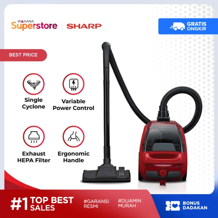 Sharp EC NS18 RD ECNS18RD Vacuum Cleaner Bagless Vacuum Cleaner