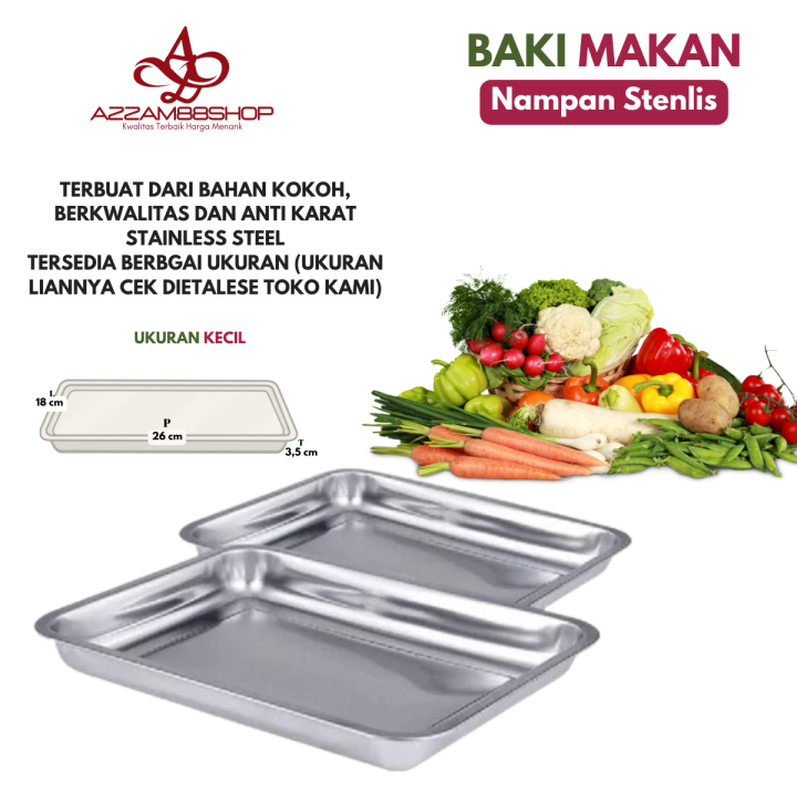 Azzam88 Nampan Stainless Ukuran Kecil Baki Stainless Lazada Indonesia