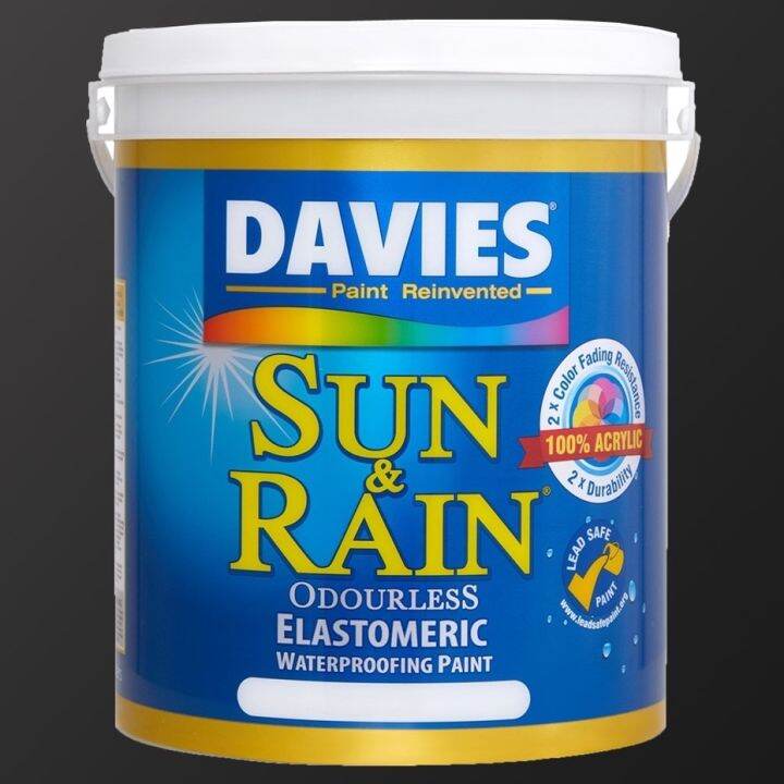 Lreca Liter Davies Sun And Rain Odorless Elastomeric Paint For