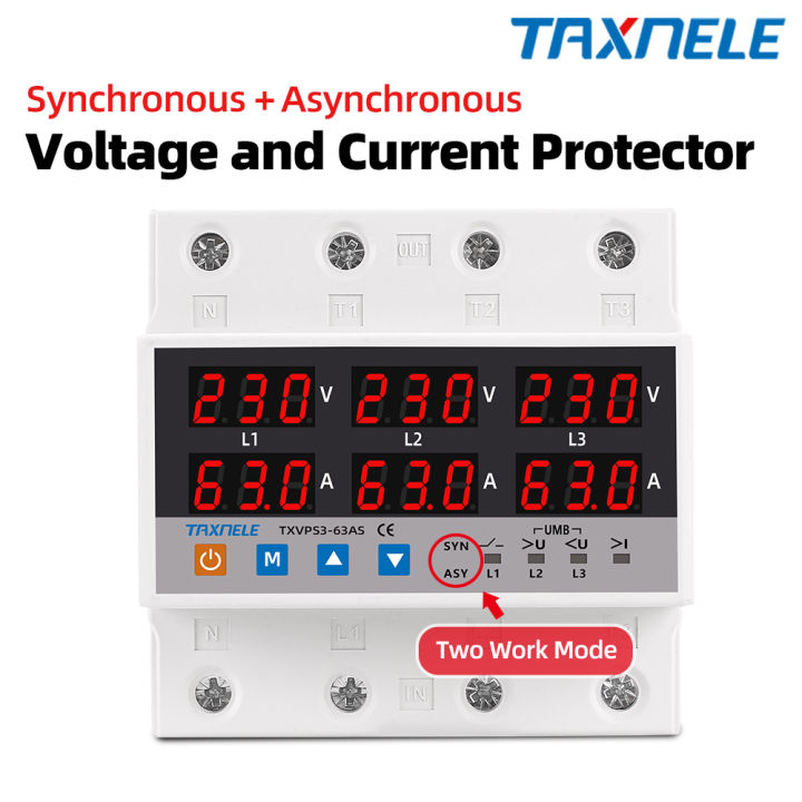 Phase Adjustable Over And Under Voltage Current Limit Protector Syn