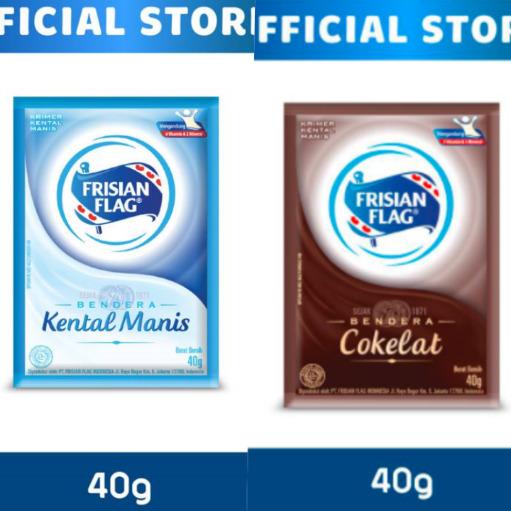 SUSU FRISIAN FLAG Sachet COKELAT PUTIH SUSU KENTAL MANIS BENDERA