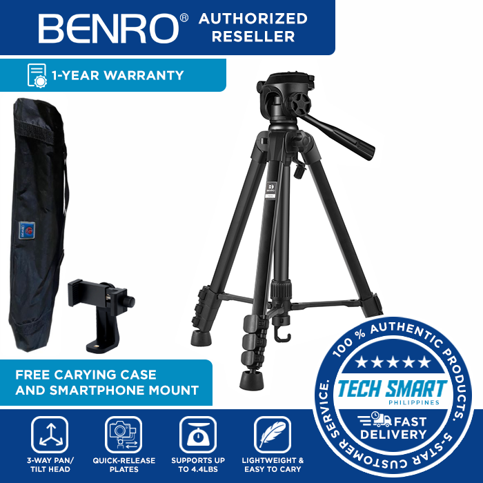 Benro T890 EX Portable Digital Aluminum Tripod With 3 Way Pan Tilt