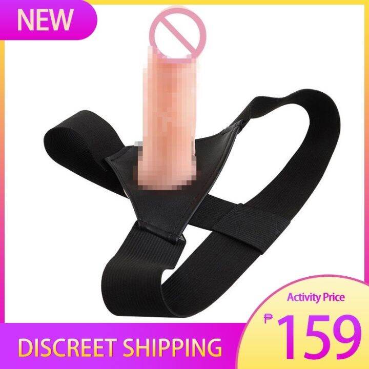 Hollow Strap On Dildo Harness Men Penis Sleeve Extension Adult Sex For