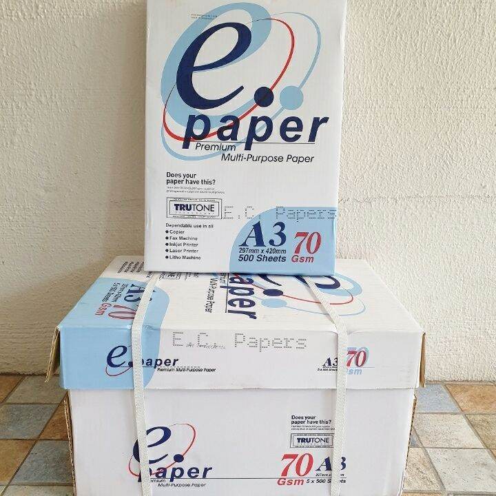 A3 BOND PAPER PRINTING PAPER 70 GSM Per Box 5 Reams Per Box E