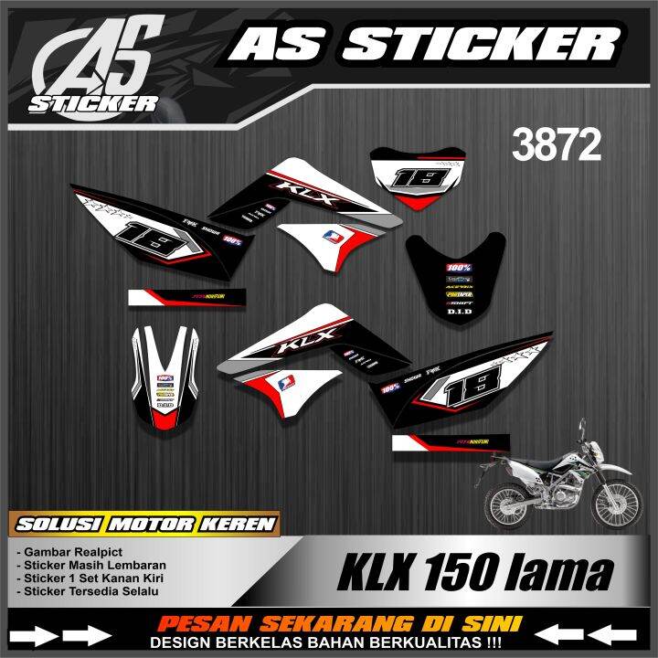 A Striping Sticker Motor Klx Old Klx Lama Desain Minimalis