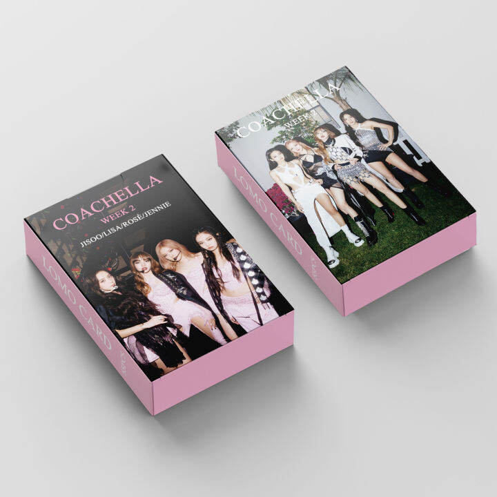 Csbi 55Pcs Set Kpop BLACKPINK 2023 COACHELLA WEEK 2 LOMO Cards LISA