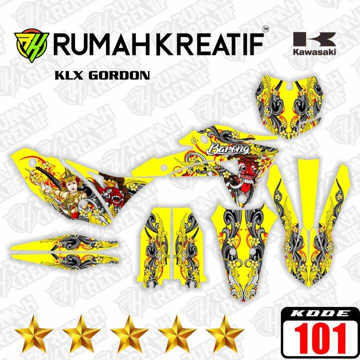 RK Juara Stiker Striping KLX GORDON Decal KLX GORDON Sticker