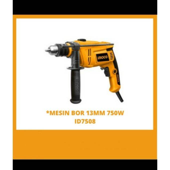 Ingco ID7508 Mesin Bor 13mm Impact Drill 13 Mm 750 Watt Bor Beton