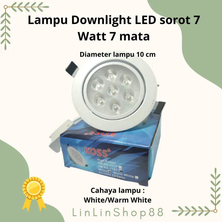 Lampu Downlight LED Sorot 7Watt 7mata White WarmWhite Lazada Indonesia