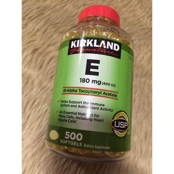 Kirkland Signature Vitamin E 180mg 400 Iu 500 Softgels Original