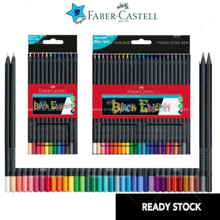 Faber Castell Black Edition Colour Pencil Black Wood And Supersoft Lead