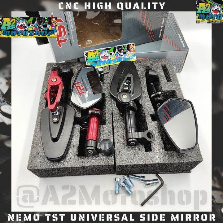 SEC NEMO TST Universal Side Mirror Bar End NMAX AEROX ADV PCX CLICK