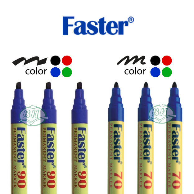 Faster Bullet Chisel Permanent Marking Marker Blue Red Black Green