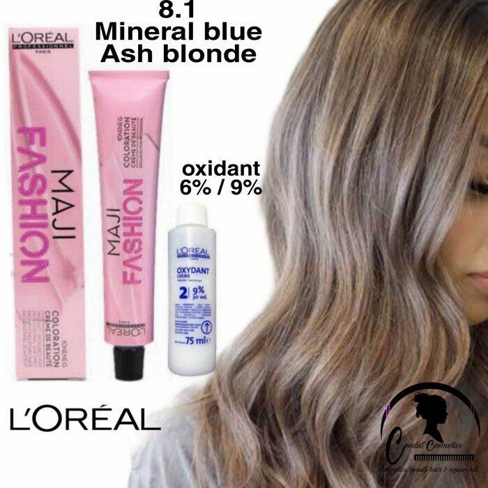 Loreal Majirel 8 1 Light Ash Blonde Pewarna Rambut Hair Color