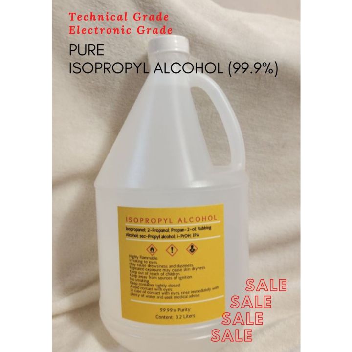 Isopropyl Alcohol 99 9 Pure IPA Rubbing Alcohol 1 Gallon Type