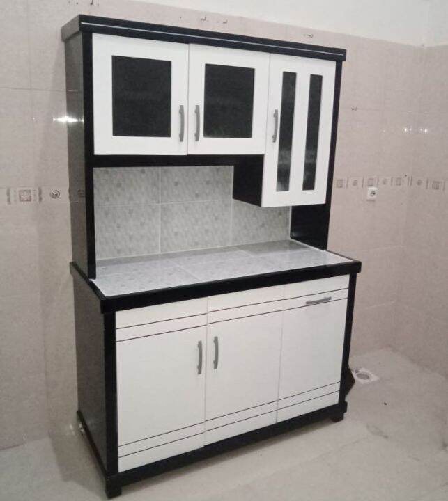 Lemari Sayur Rak Dapur 3 Pintu Datar CMS Body Hitam Lazada Indonesia