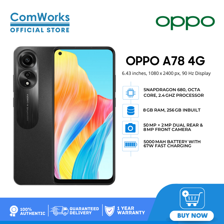 ComWorks Official Store Oppo A78 4G 8GB 256GB 6 43 Inches Lazada PH