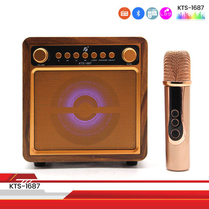 Kts Bluetooth Speaker Portable Karaoke Box With Wireless