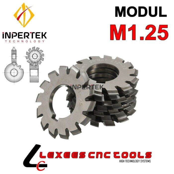 Modul M1 25 Gear Module M 1 25 Roda Gigi Milling M1 Cutter Pisau