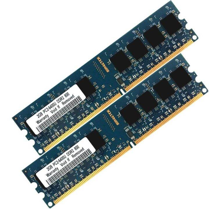 4GB 2x 2GB DDR2 PC2 6400U 800MHz CL6 DIMM Desktop Computer RAM DIMM