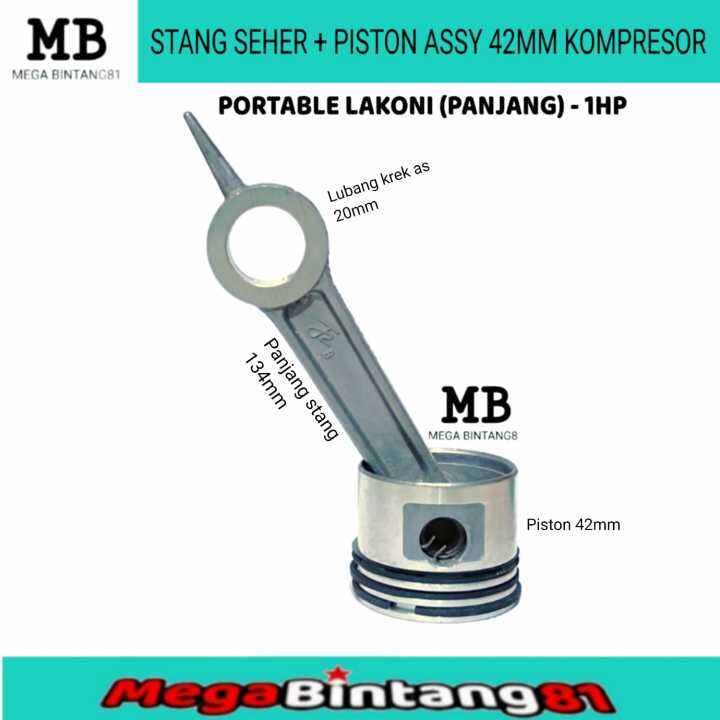 Paket Seher Piston Stang Kompresor Angin Portable Hp Panjang Lazada