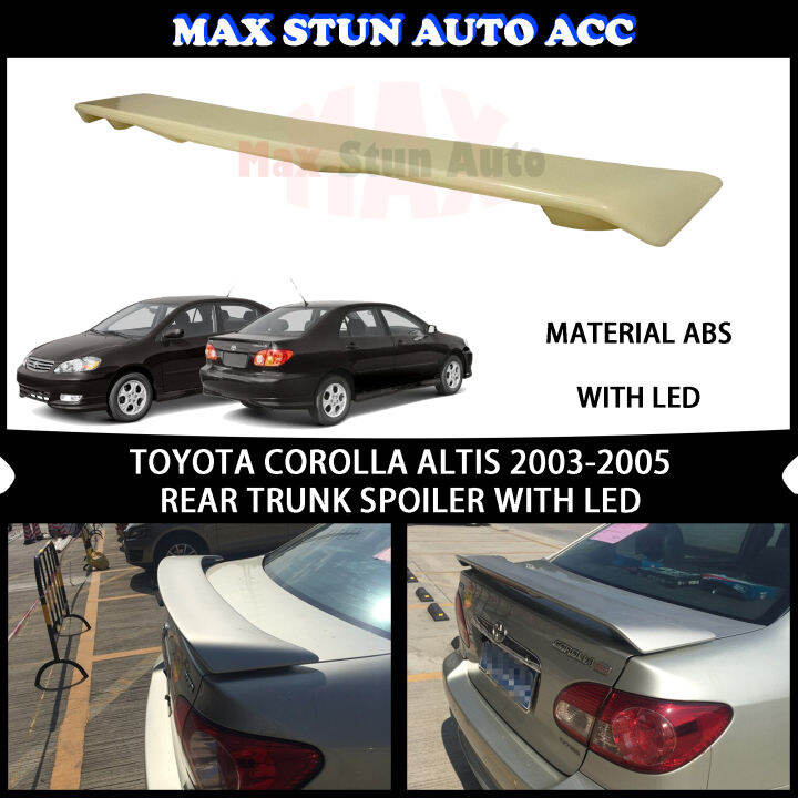 Toyota Corolla Altis Rear Trunk Spoiler With Led Abs