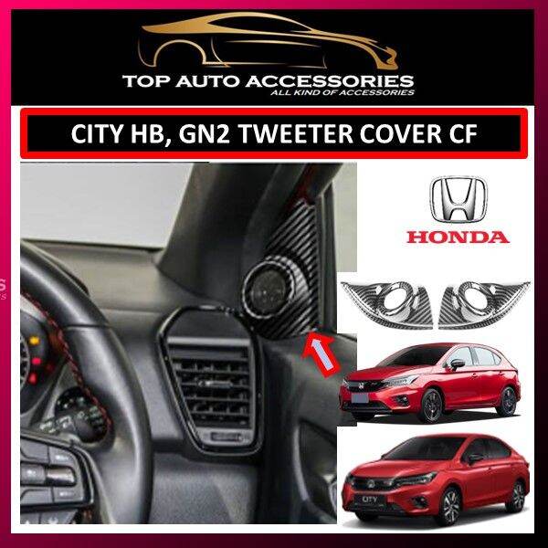 Honda City Gn Hatchback Tweeter Frame Cover Carbon Fiber Interior