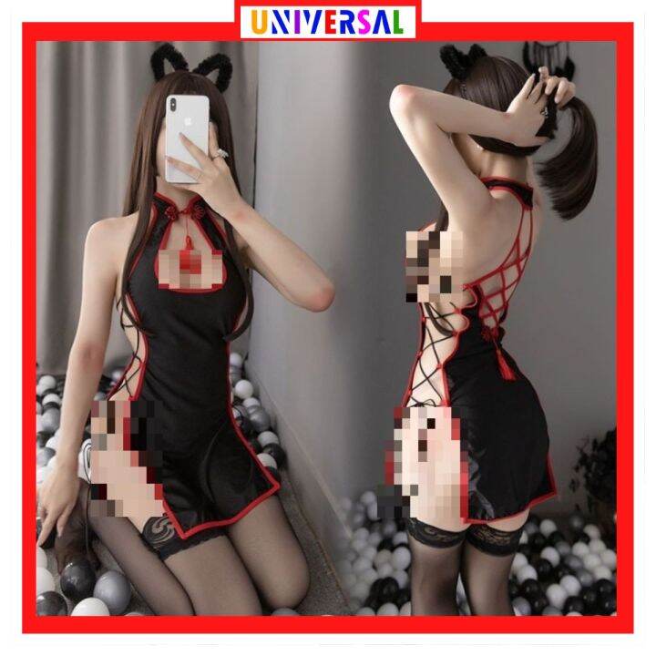 Universal Online Set Lingerie G String Model Costume Cheongsam