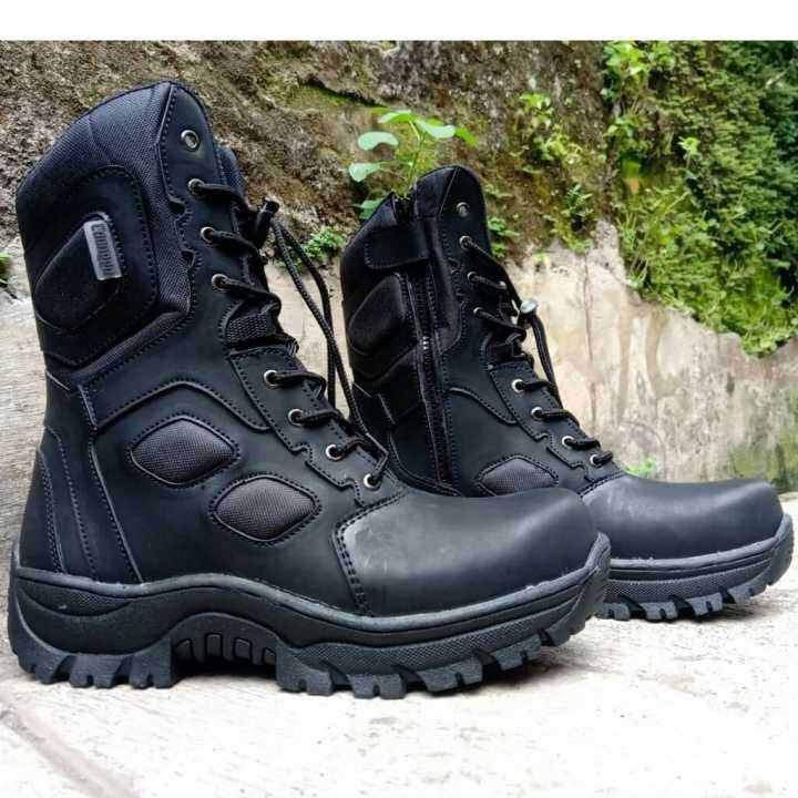 Sepatu Pdl TNI POLRI Security Sapety Ujung Besi Tinggi 9inchi Lazada