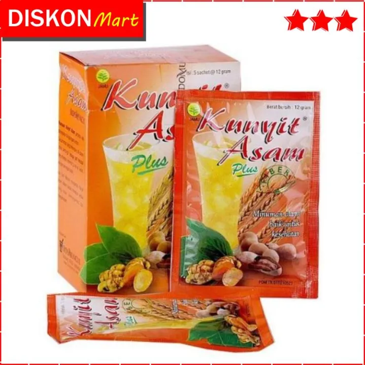 10 Box 50 Sachet Jamu Kunyit Asam Plus Fiber Sidomuncul Minuman