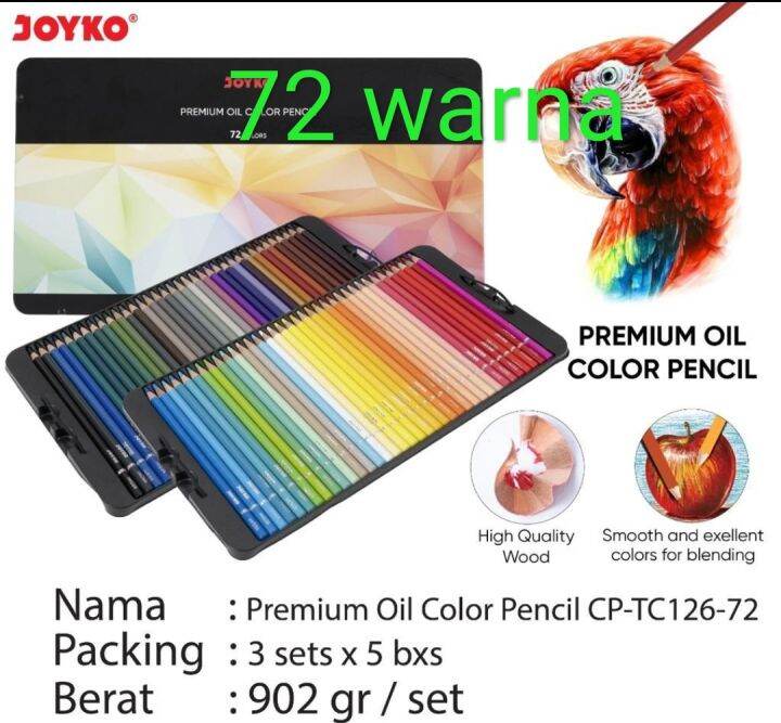 Premium Oil Color Pencil Cp Tc 126 72 Joyko Lazada Indonesia