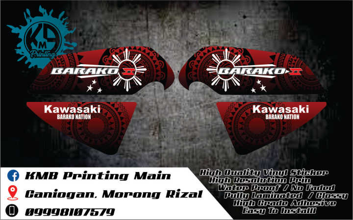 Kawasaki Barako Sticker Decals Lazada Ph