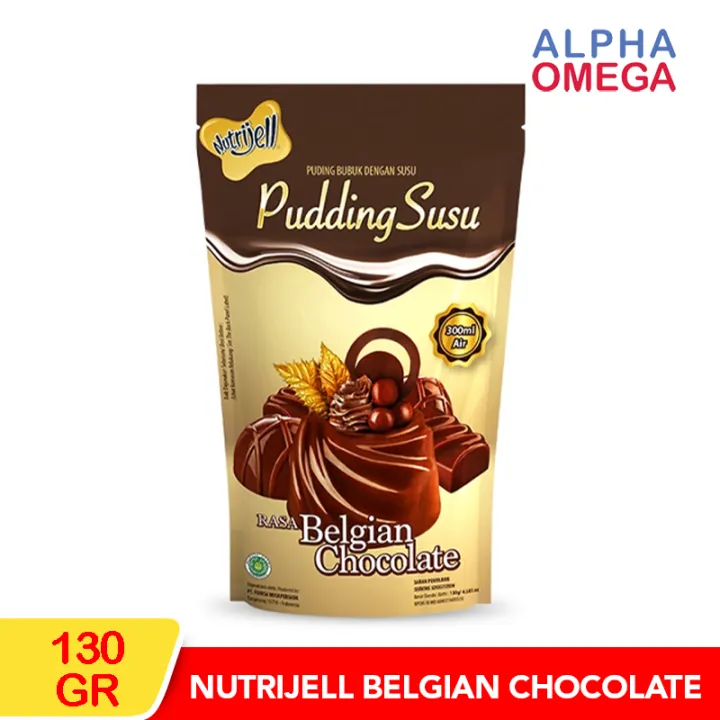 NUTRIJELL PUDING SUSU BELGIAN CHOCOLATE 130 GRAM BUBUK PUDDING