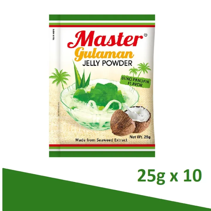 Master Gulaman Flavored Jelly Powder Buko Pandan 25g X 10 Lazada PH